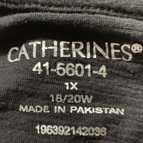 #12 Catherines black tunic/tee w/the words "Show me the many", size 1X - Picture 8 of 10